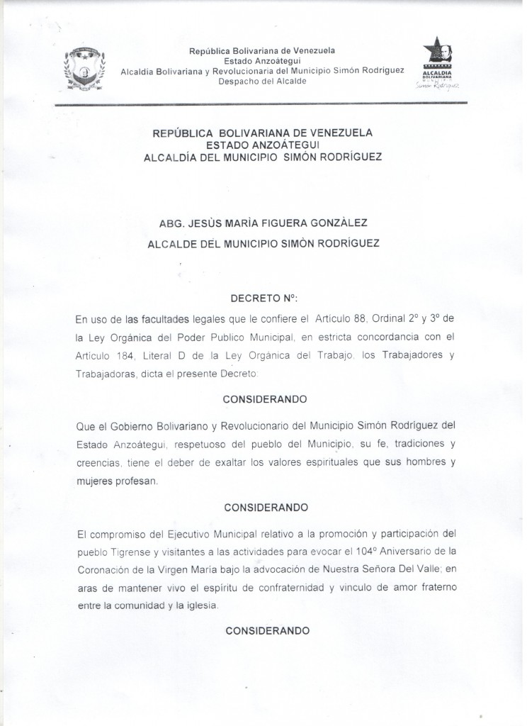 Decreto AMSR 8 septiembre 2015