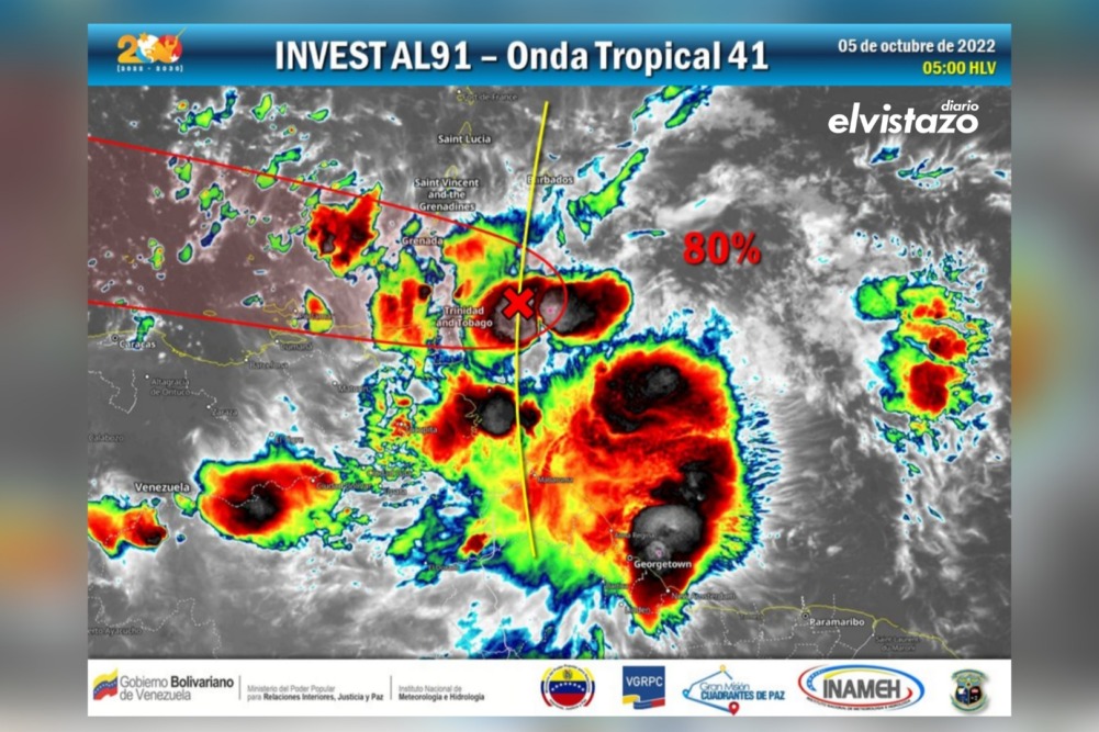 La probabilidad de ver la Onda Tropical 41 convertida en Ciclón asciende a 80%