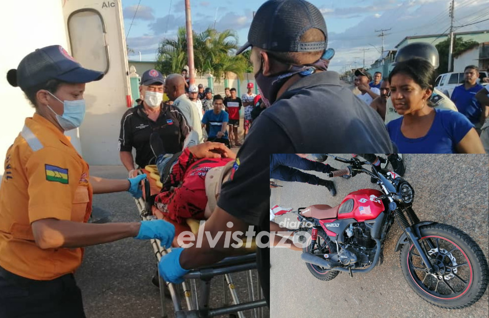 Colisión entre Corsa y moto deja un lesionado en la avenida República