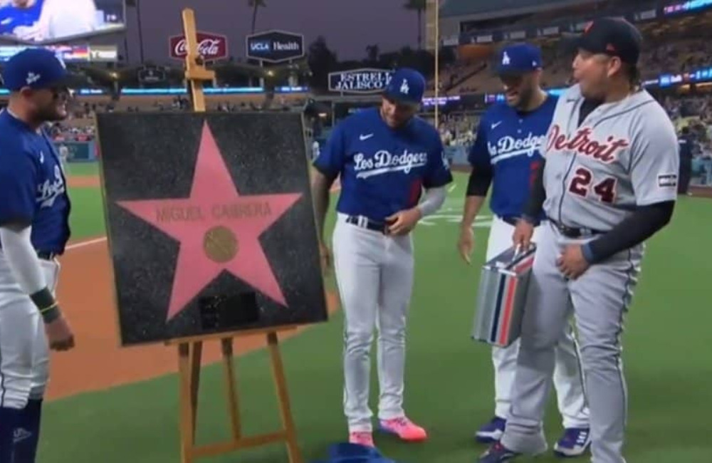 Los Dodgers regalaron una “Estrella de Hollywood” a Miguel Cabrera