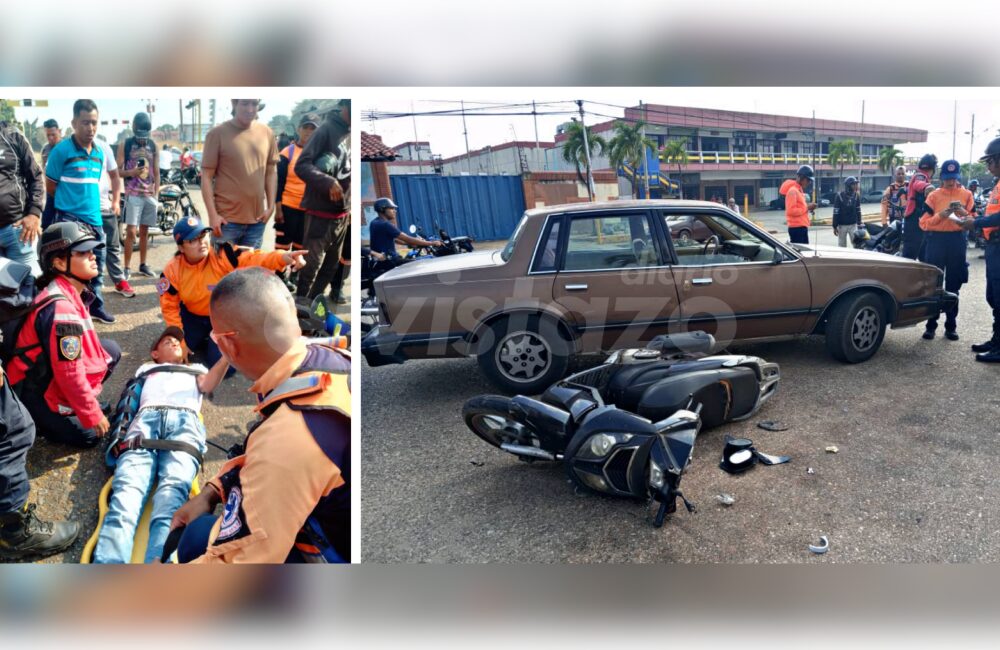 Guanipa: Dos colisiones en las adyacencias del Malaver dejan dos motorizados lesionados la mañana de este lunes