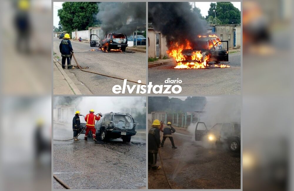 Chevrolet Blazer se incendió la mañana de este jueves en la calle Sucre de Guanipa