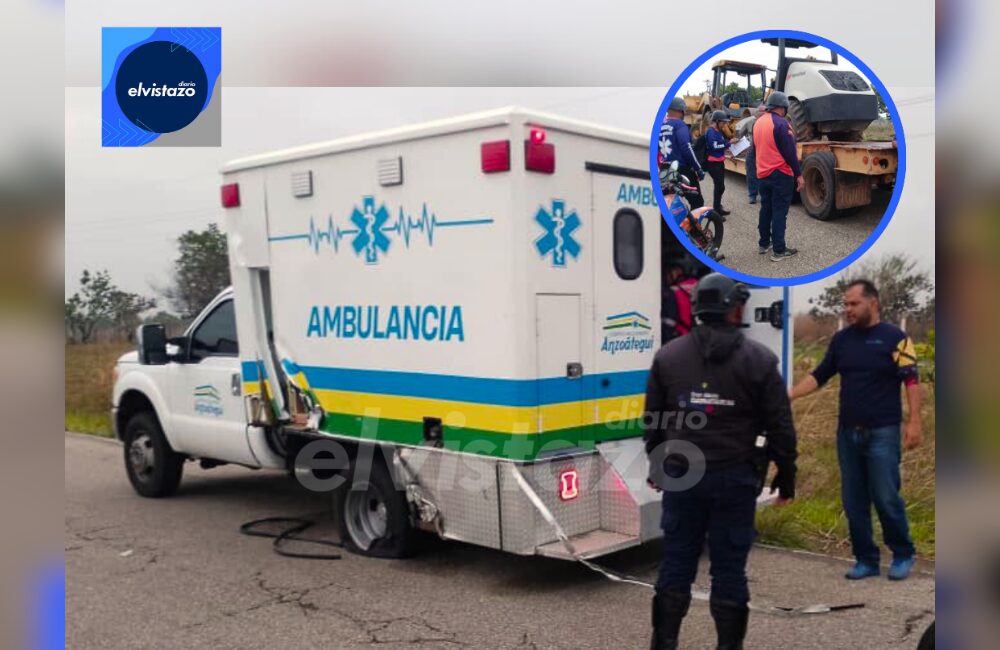 Ambulancia del hospital de Pariaguán trasladaba una paciente en trabajo de parto y colisionó contra un chuto
