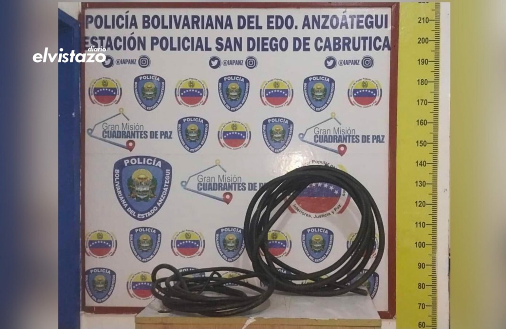 Polianzoátegui detuvo a un hombre con dos segmentos de cable perteneciente a Petro Roraima