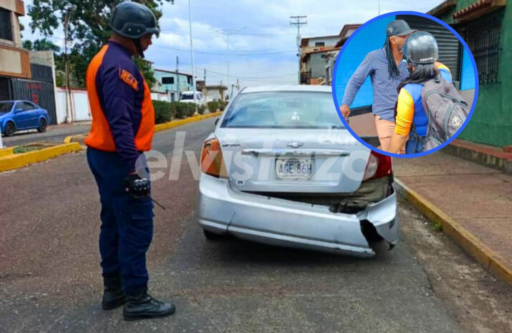 Un lesionado leve dejó colisión moto – vehículo en la Av. Francisco de Miranda