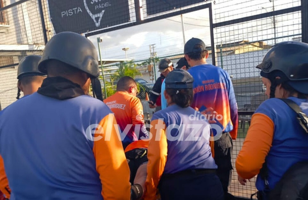 Jugador de Pádel lesionado tras recibir un raquetazo en el Mopito Figueredo