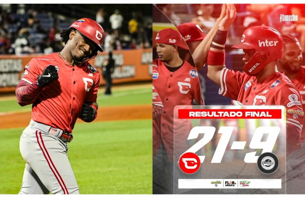 ¡Luisangel Acuña histórico! Dio cuatro jonrones en la paliza de Lara sobre Bravos en Margarita