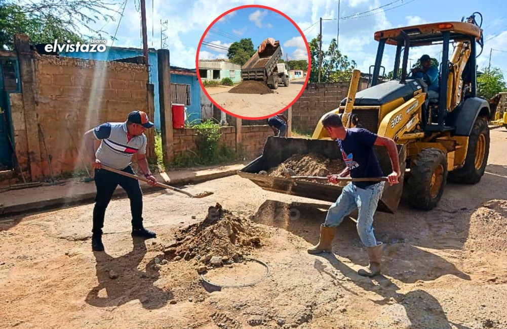 Línea de Transporte Público Emprendedores XXI lideró la reparación preventiva de la calle Santa Teresa de Guanipa