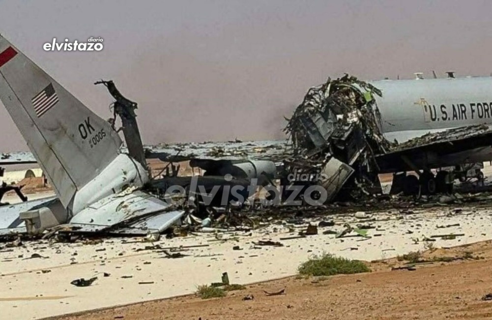 Irán destruyó avión estratégico E-3 Sentry de EEUU en una base aérea de Arabia Saudita