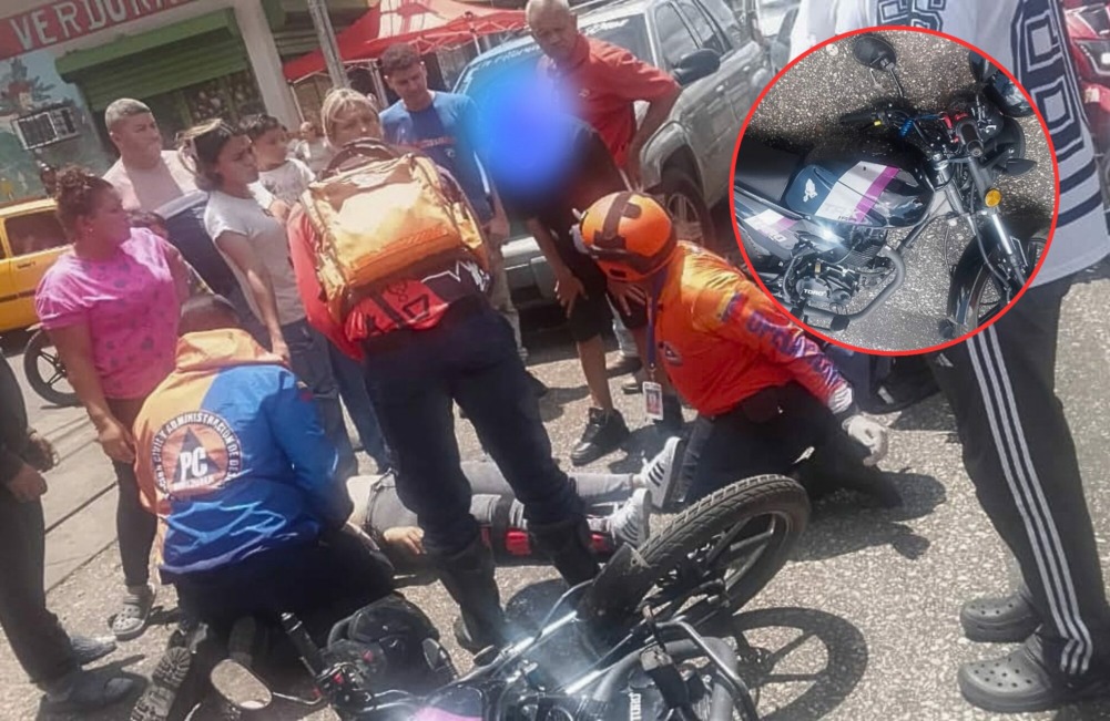 El Tigre: Una mujer y un adolescente lesionados tras choque de moto adyacente a la Cantv